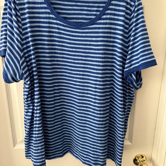Talbots Plus Size 3X Blue Tee - Picture 2 of 7